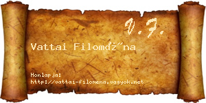 Vattai Filoména névjegykártya
